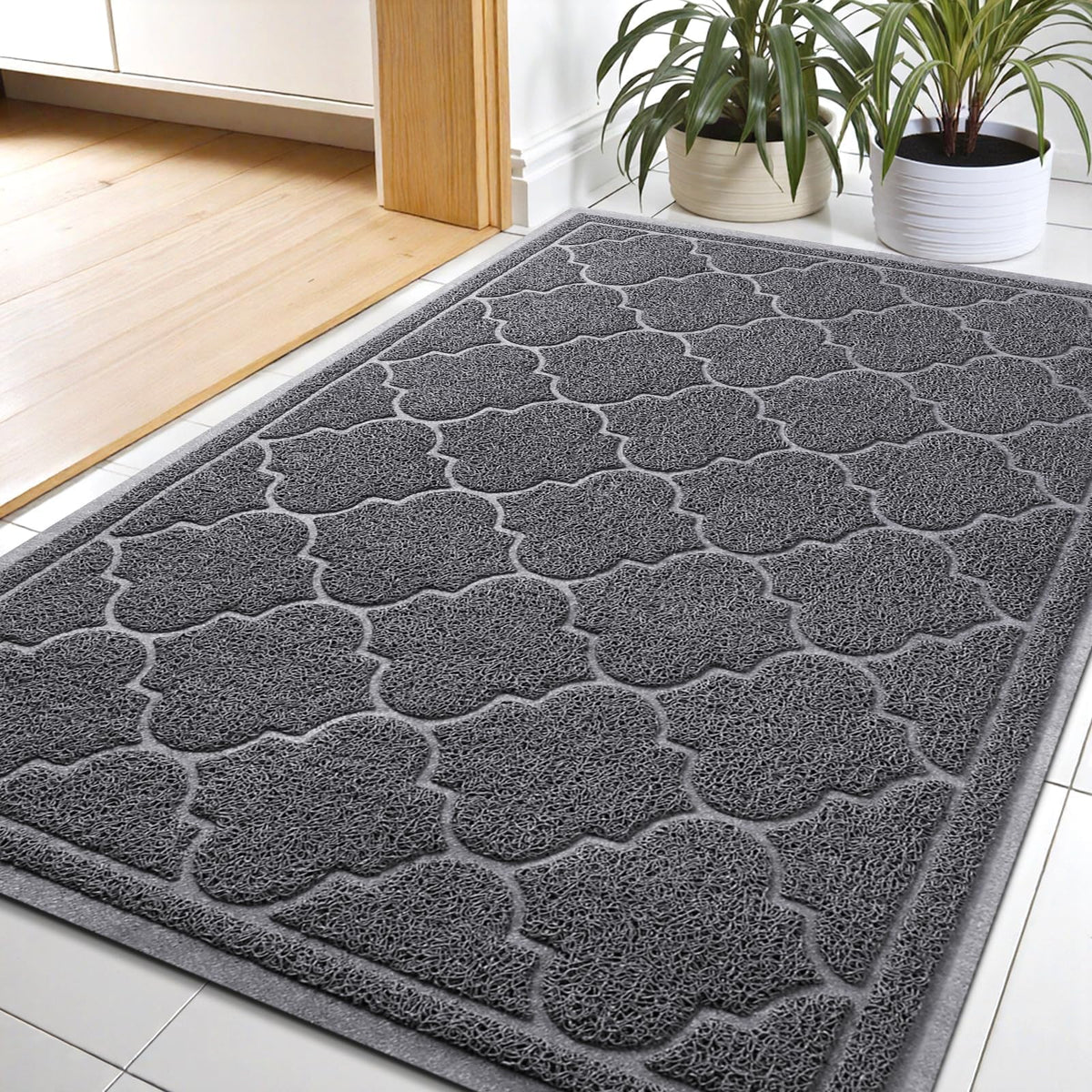 LuxStep Door Mat 24x36 inch grey front view