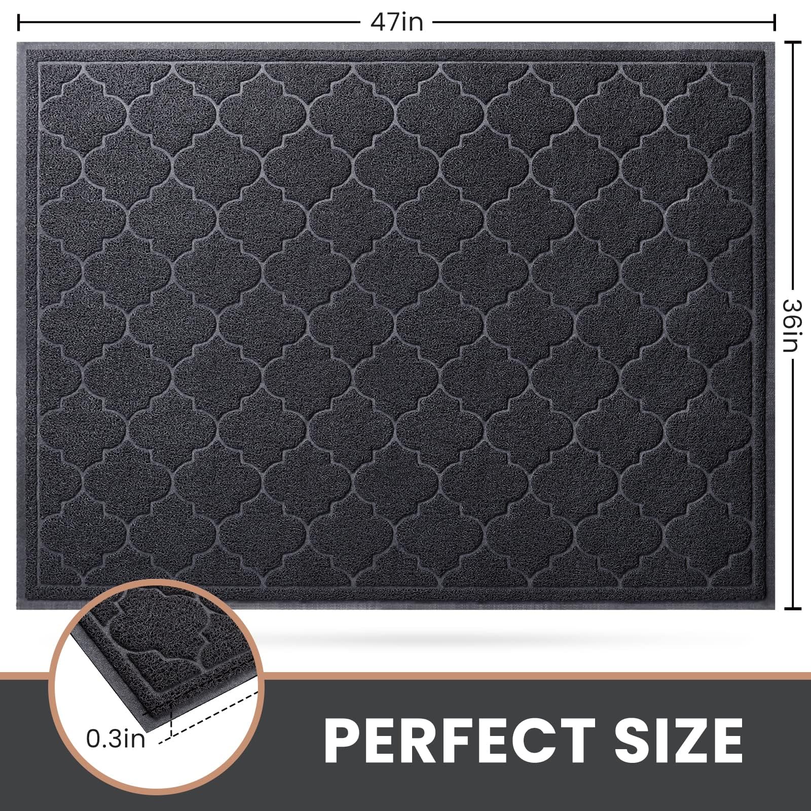 LuxStep Doormat showing raised polypropylene fabric