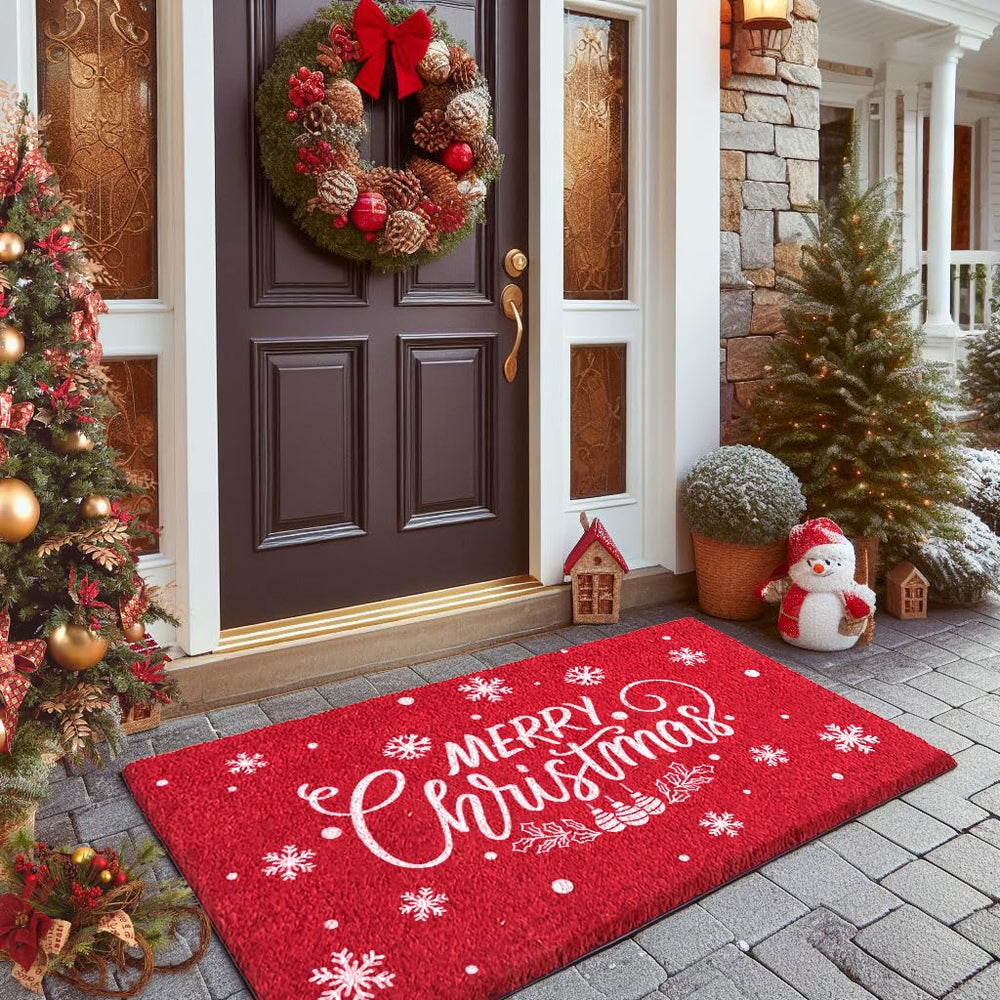 LuxUrux Christmas Door Mat packaging display