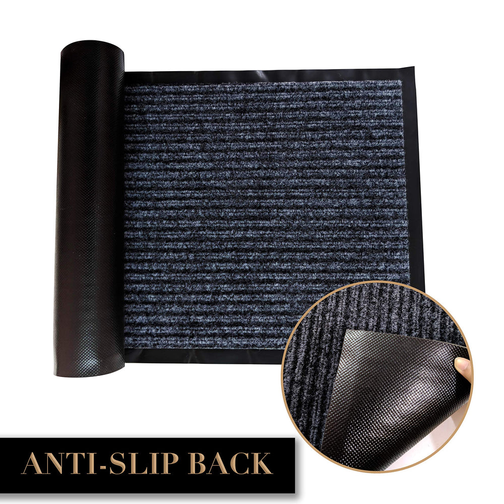 LuxUrux Durable Rubber Door Mat in a busy entryway
