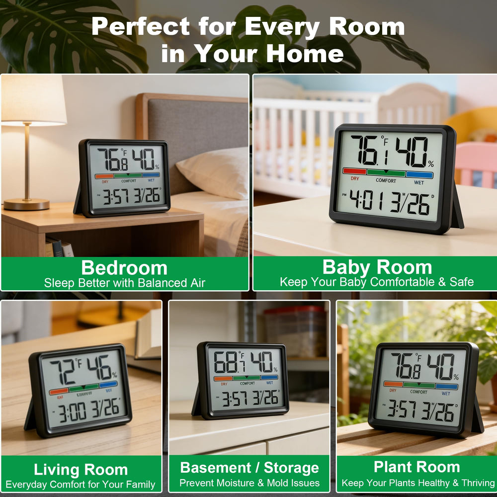 Luzsco Digital Hygrometer packaging and product details