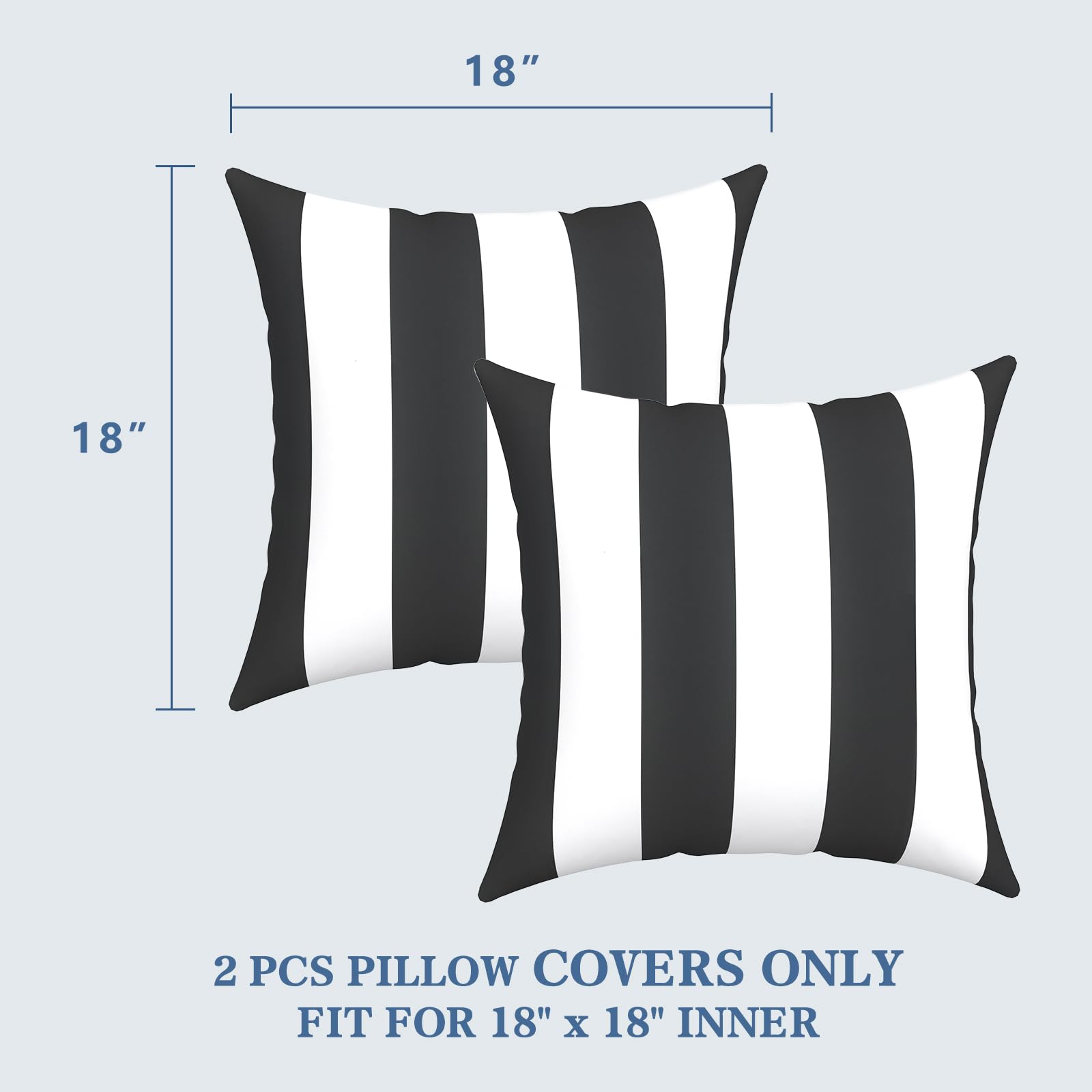 LVTXIII 18x18 Inch Outdoor Pillow Cover on patio furniture