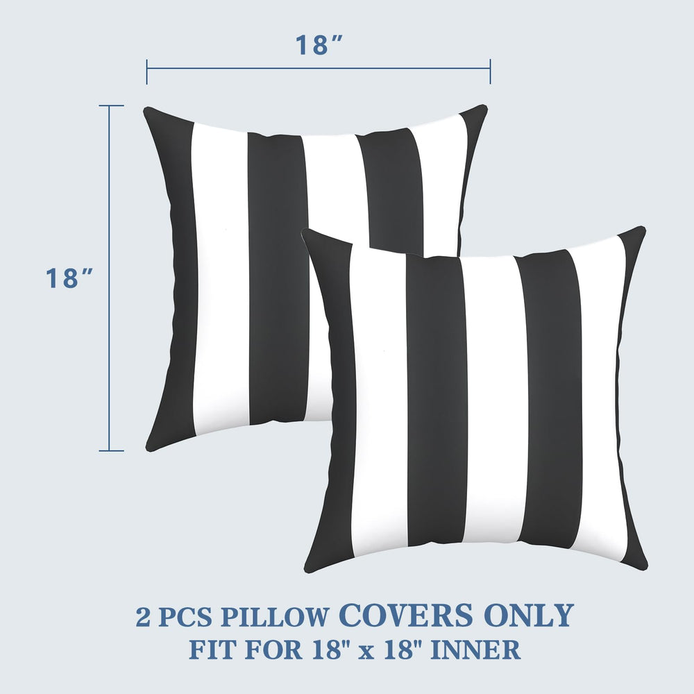 LVTXIII 18x18 Inch Outdoor Pillow Cover on patio furniture