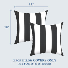 LVTXIII 18x18 Inch Outdoor Pillow Cover on patio furniture