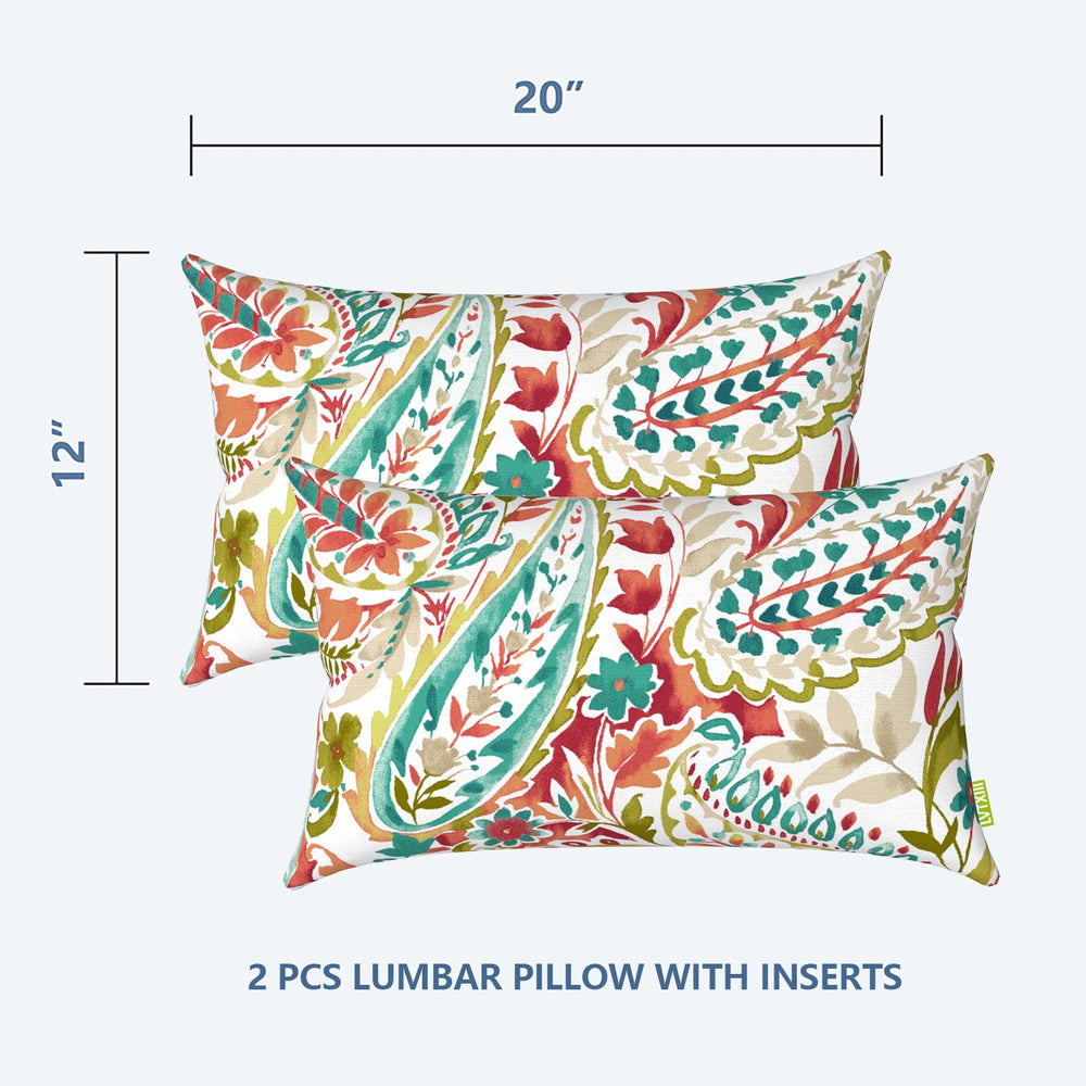 LVTXIII Outdoor Lumbar Pillow showing auto-locking zipper