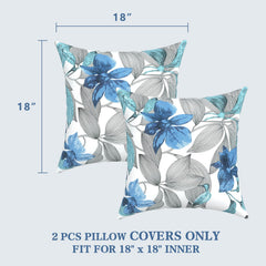 LVTXIII outdoor pillow cover on a garden bench