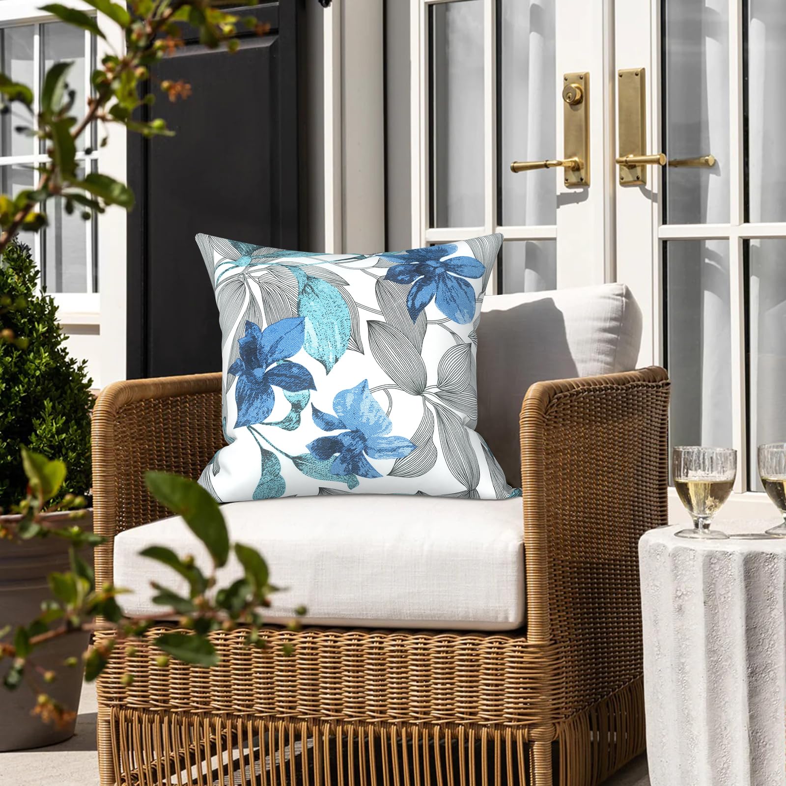 LVTXIII outdoor pillow cover with a vibrant pattern
