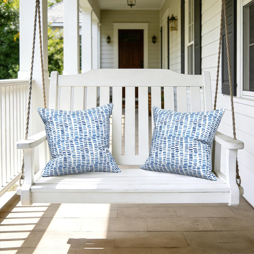 LVTXIII Outdoor Pillow Covers 20x20 inch Tropical Leaf Green on garden bench