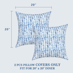 LVTXIII Outdoor Pillow Covers 20x20 inch Tropical Leaf Green with zipper detail
