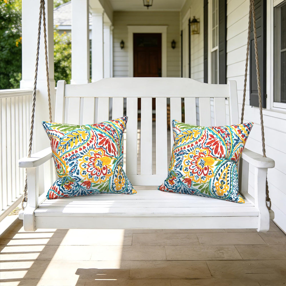 LVTXIII Outdoor Throw Pillows showing overstuffed comfort