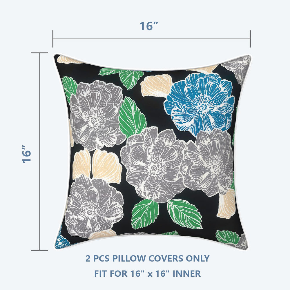 LVTXIII Peony Garden throw pillow cover showing zipper closure