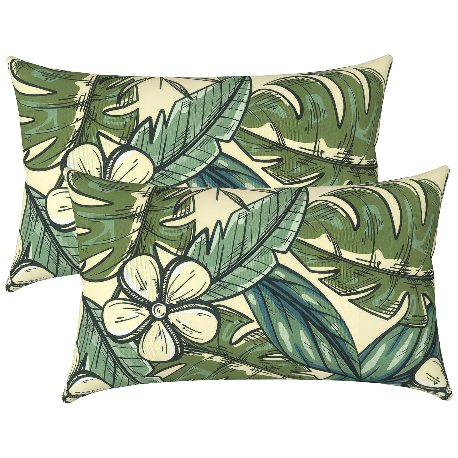LVTXIII Tropical Paradise lumbar pillow cover front view