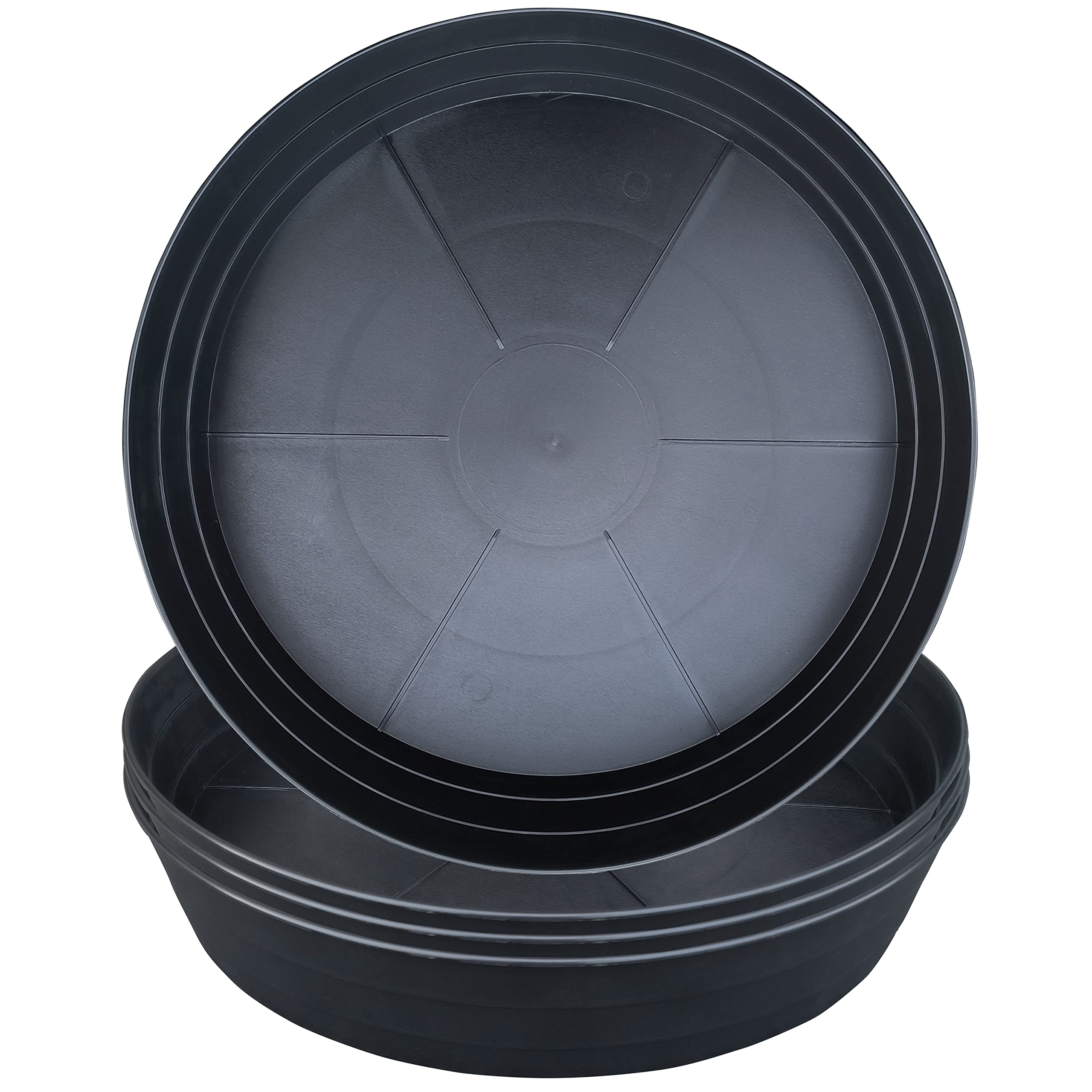 LWALRS 18-inch plant saucer black front view