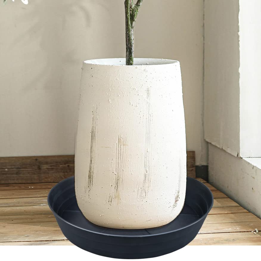 LWALRS 18-inch plant saucer black side view