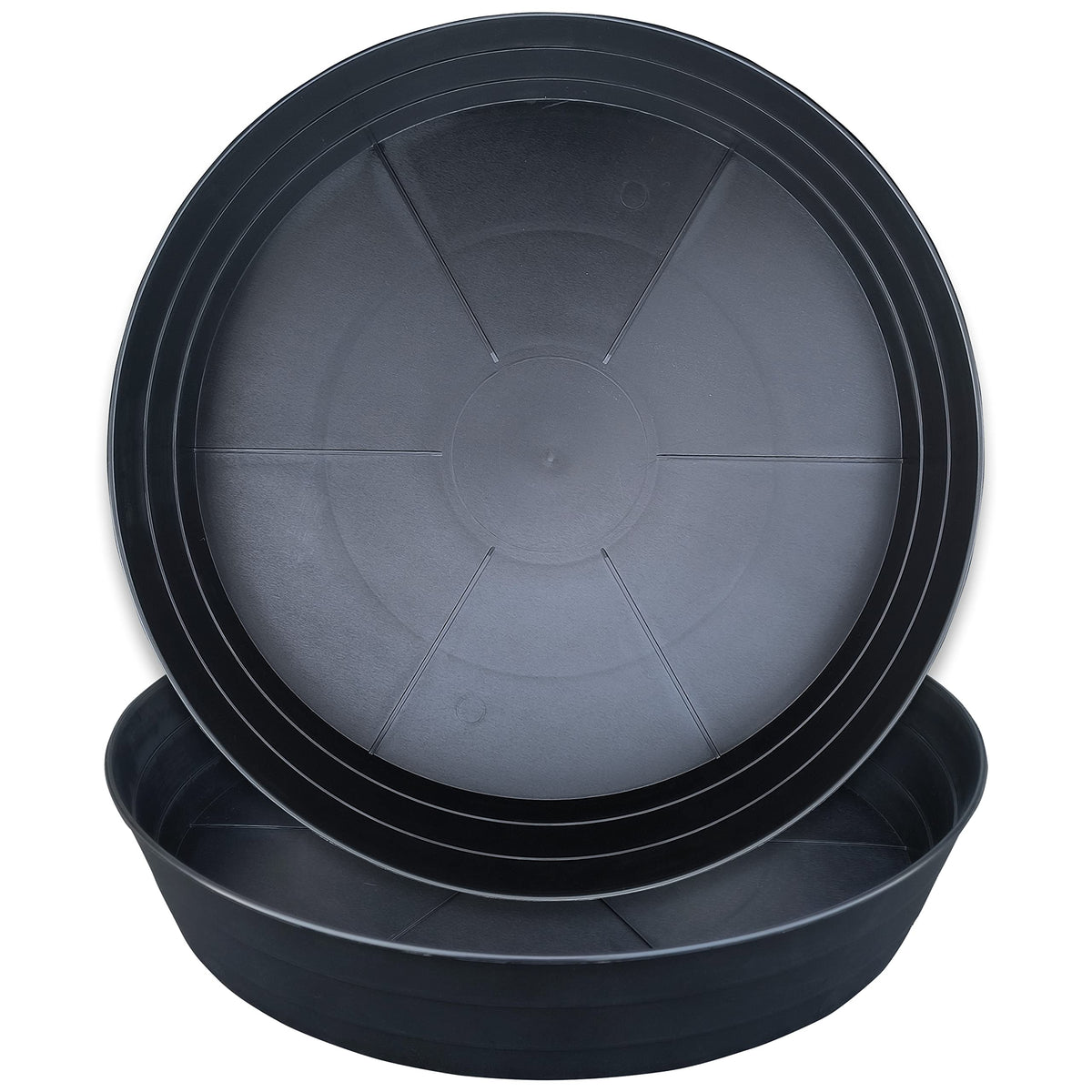 LWALRS Plant Saucer 16 Inch black model front view