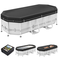 LXKCKJ 10x16 FT pool cover front view in black