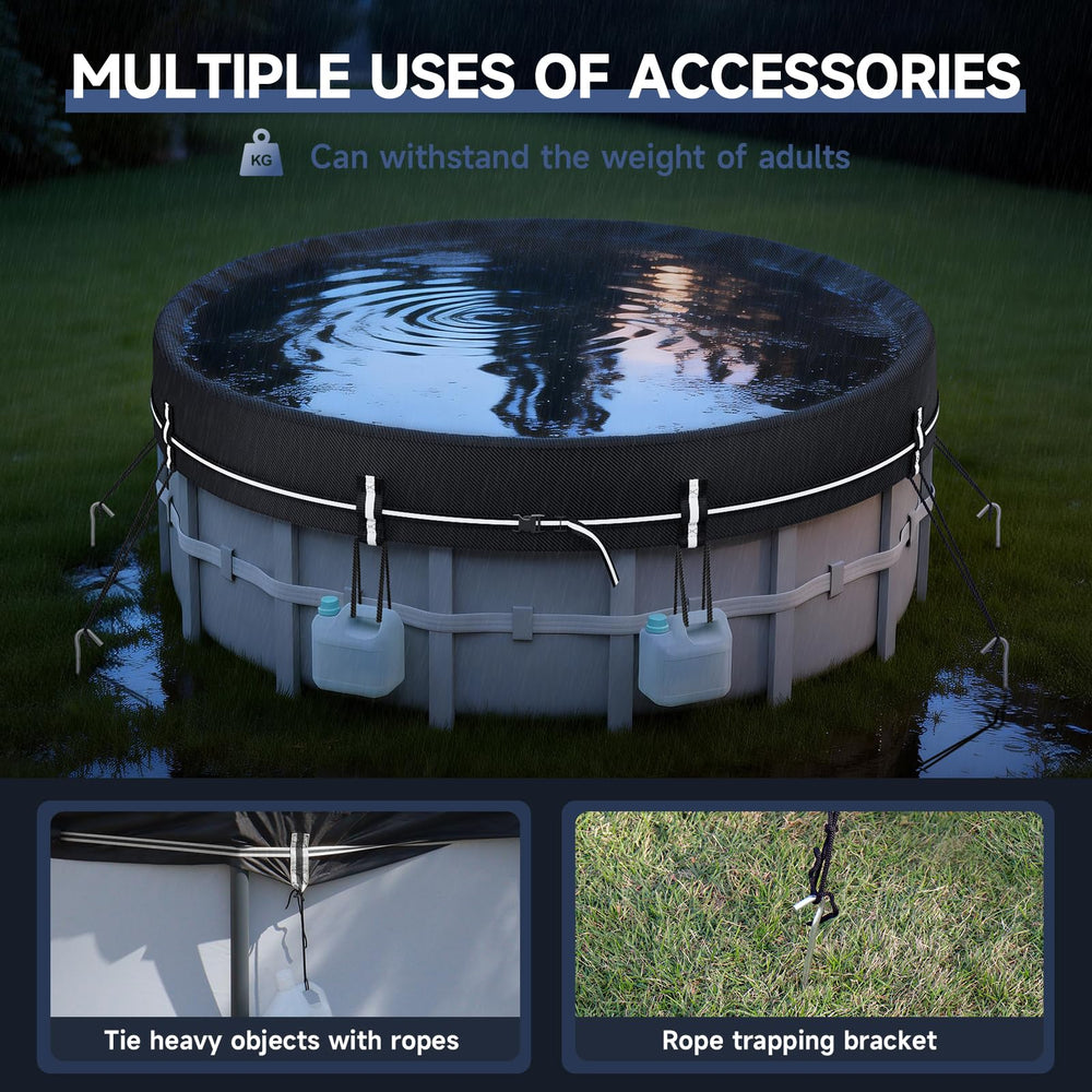 LXKCKJ 15 FT Round Pool Cover packaging details