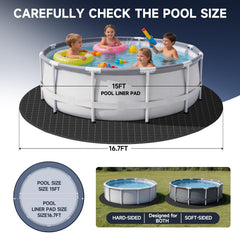 LXKCKJ 15 Ft Round Pool Liner Pad laid out on grass