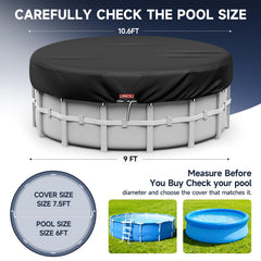 LXKCKJ Pool Cover, adjustable straps and side rings detail