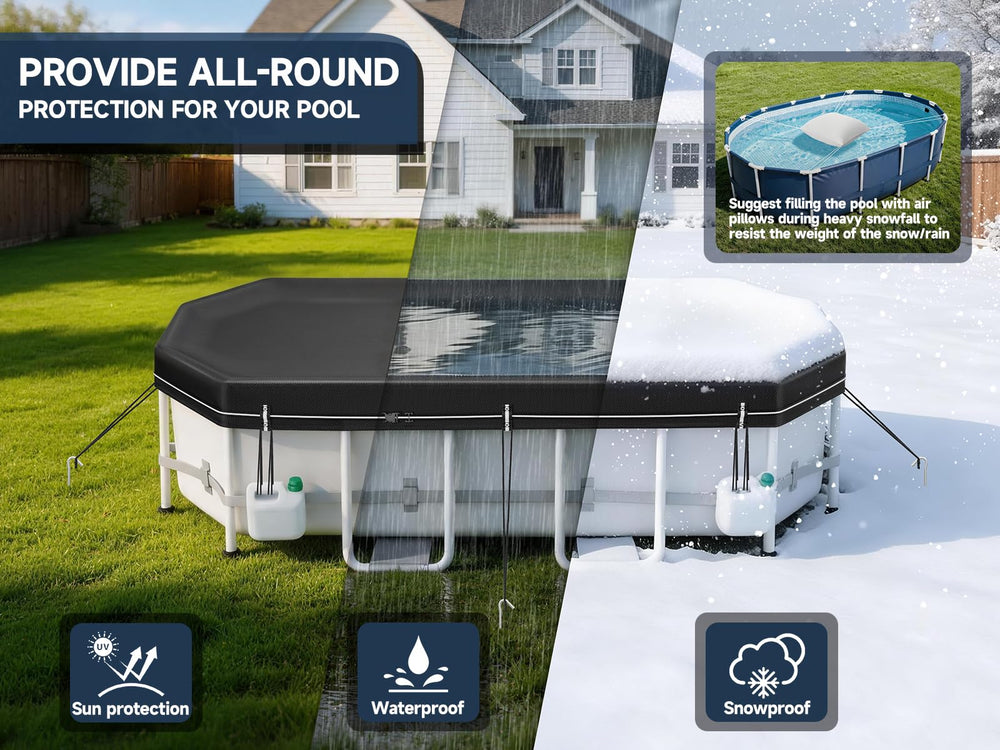 LXKCKJ Pool Cover dimensions on rectangular pool