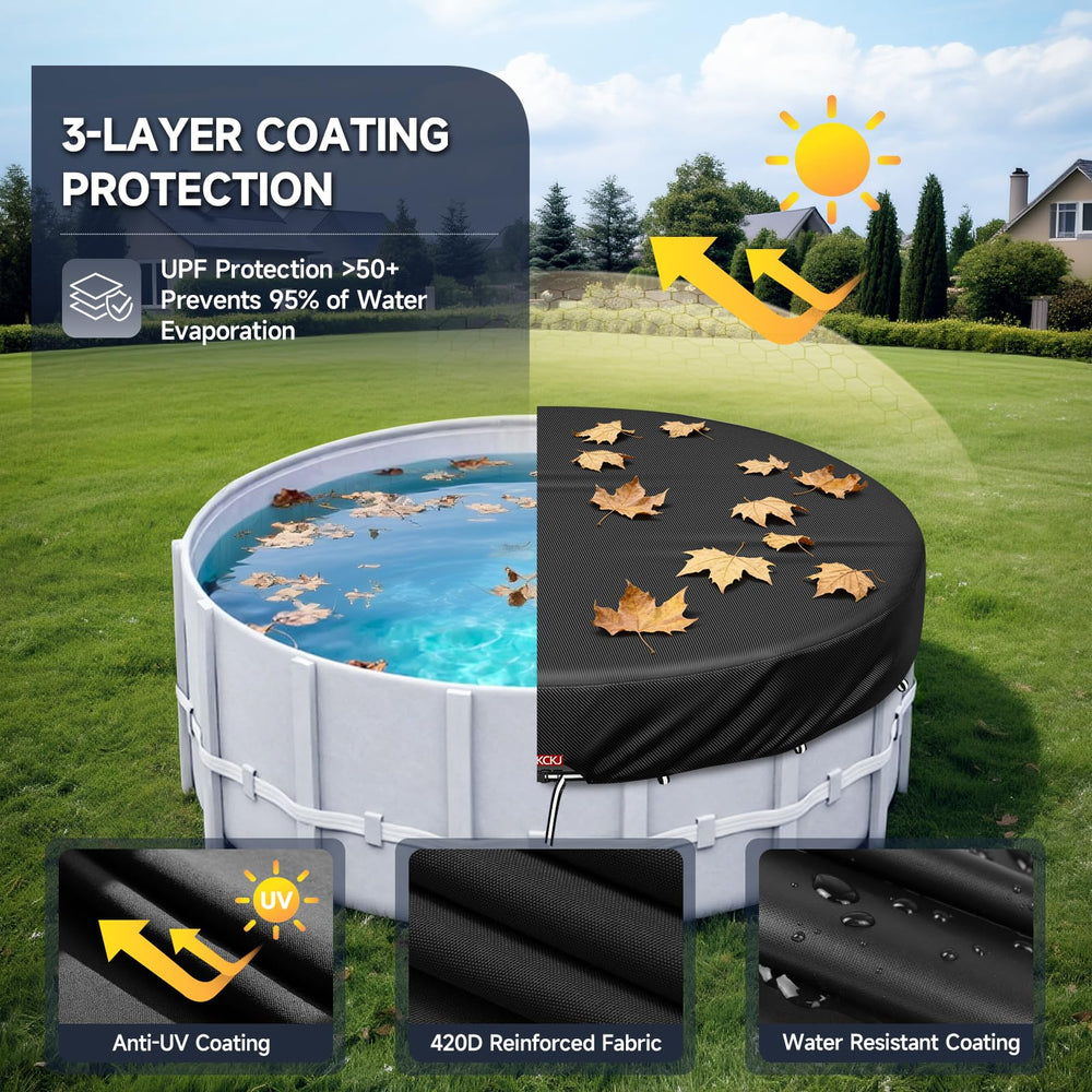 LXKCKJ pool cover displaying waterproof coating