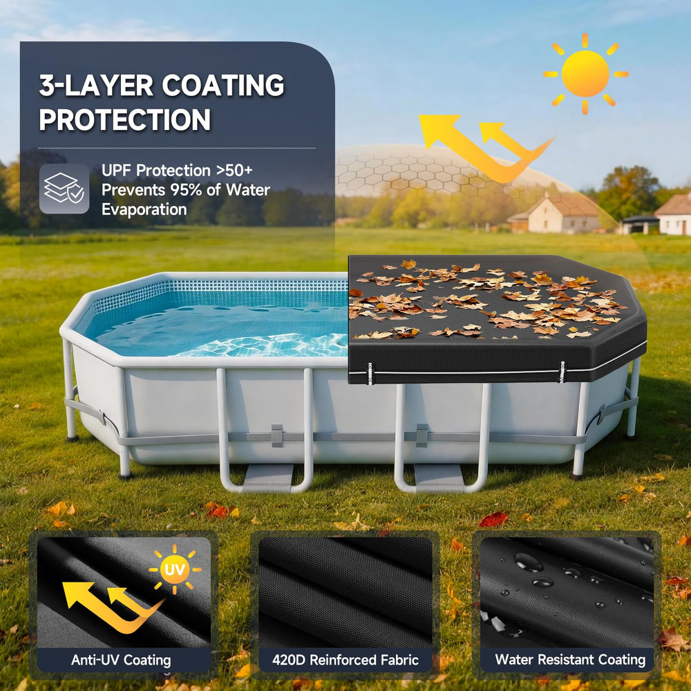 LXKCKJ Pool Cover installed on above ground pool