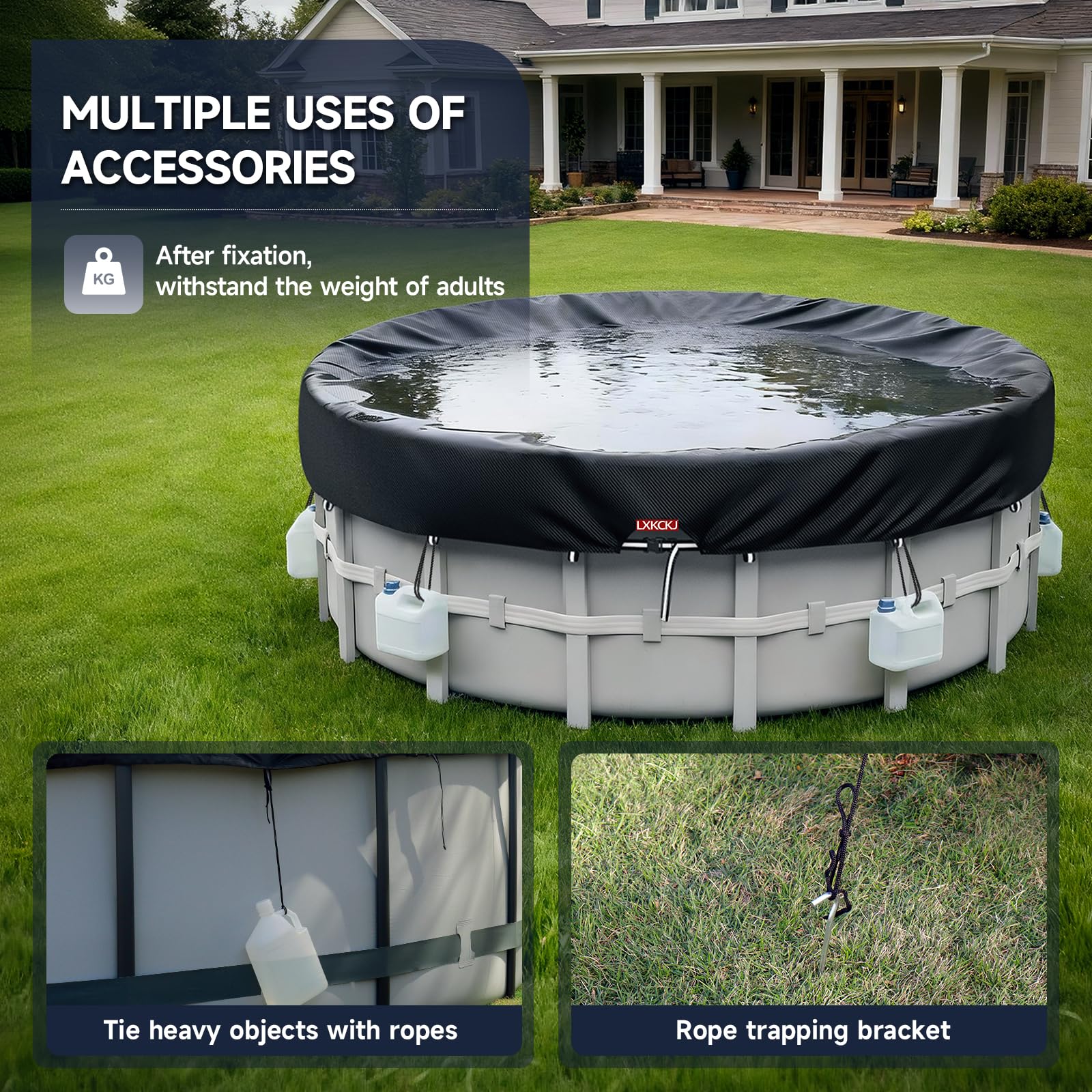LXKCKJ pool cover with UV protection feature