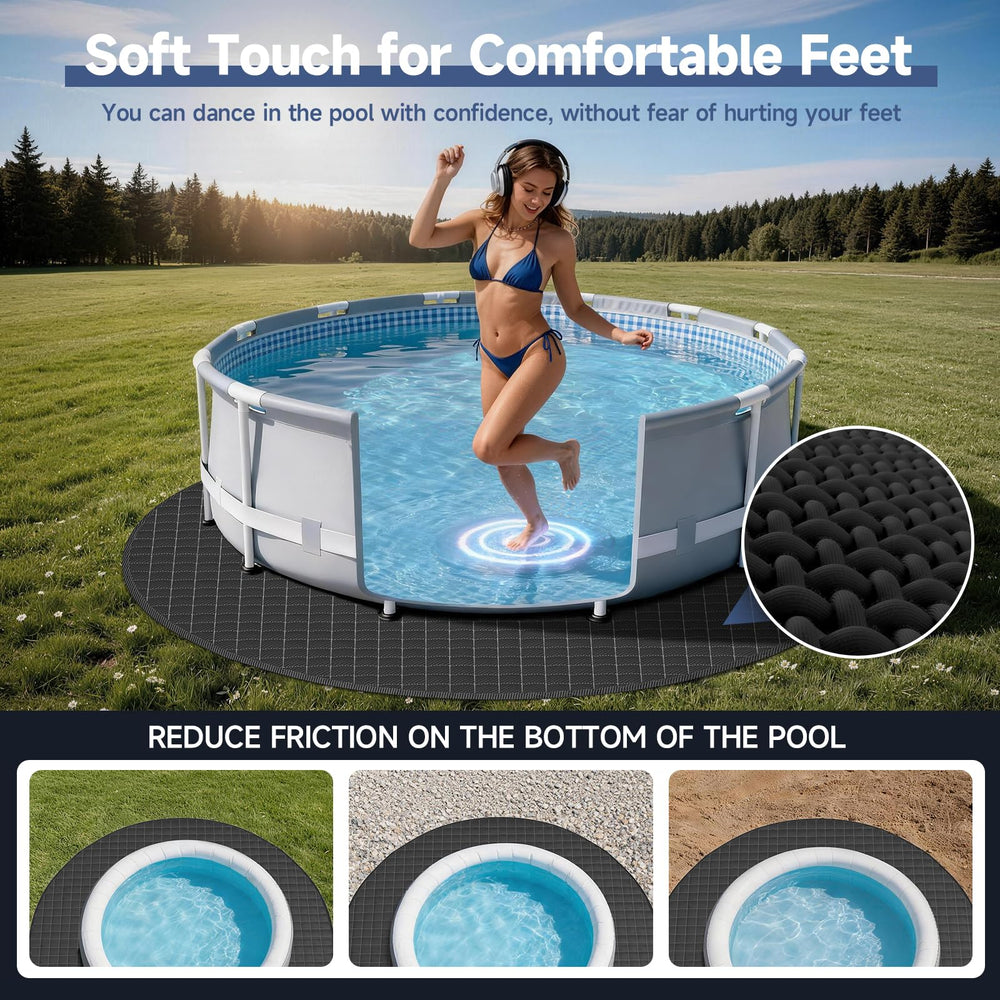 LXKCKJ Round Pool Liner Pad used as a camping mat