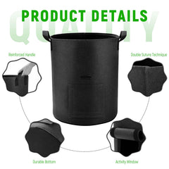 Lyincat Potato Grow Bags pack of 4 in black