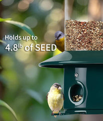 LYKENTOR Squirrel Proof Bird Feeder top view showing the lid