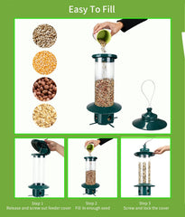 LYKENTOR Squirrel Proof Bird Feeder with mounting kit