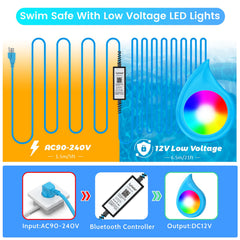 LyLmLe LED Pool Light 20W RGB remote app control