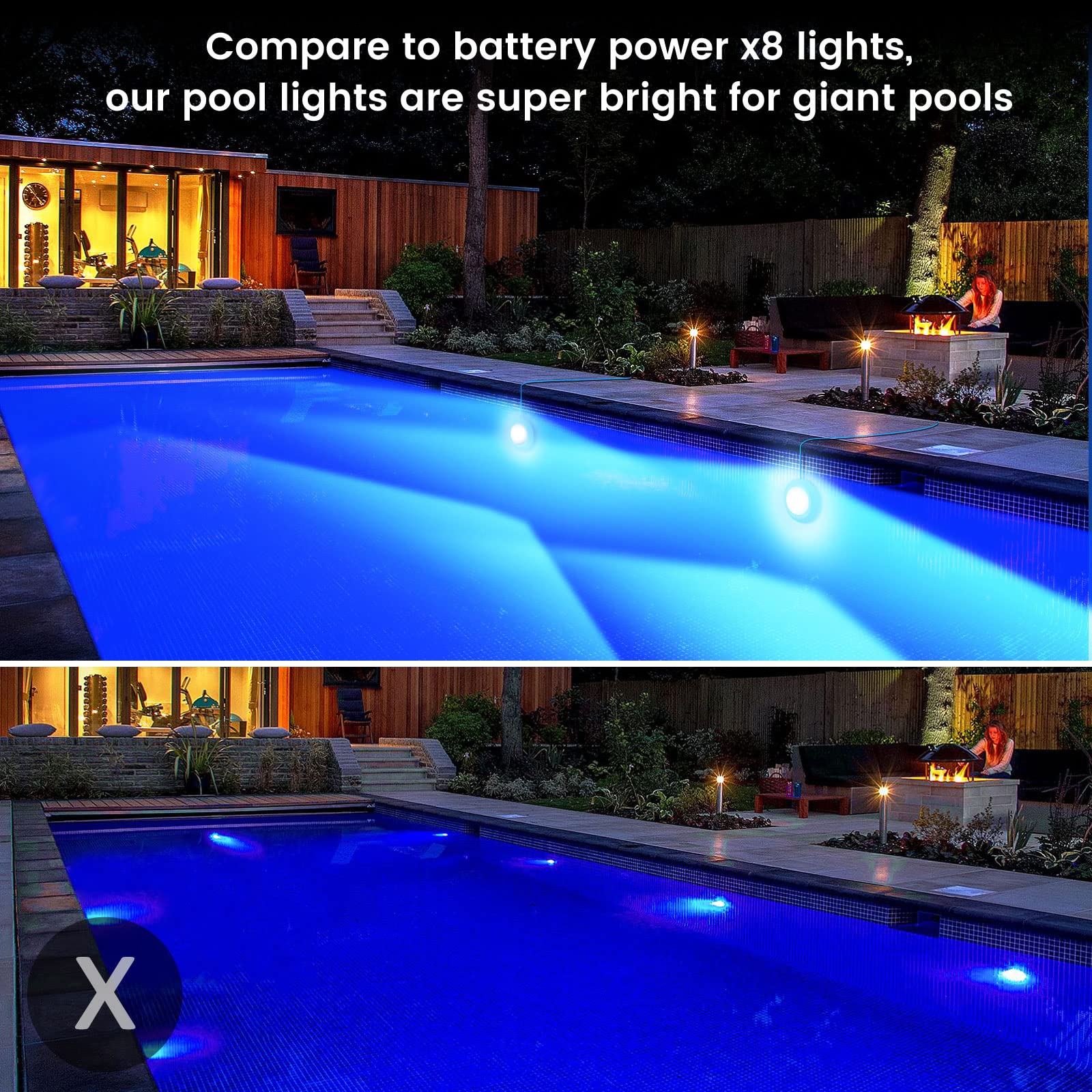 LyLmLe LED Pool Light in package with specifications