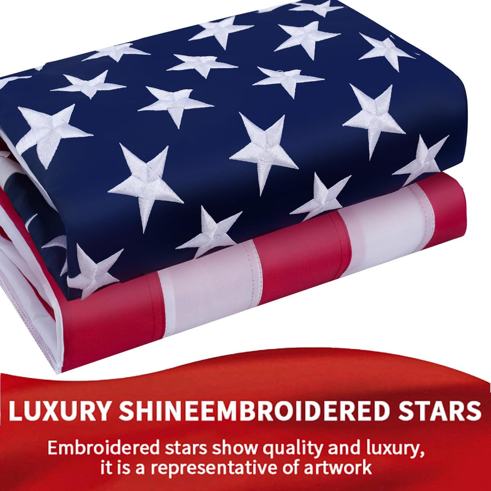 LYNSHION American Flag 5x8 FT displayed outdoors
