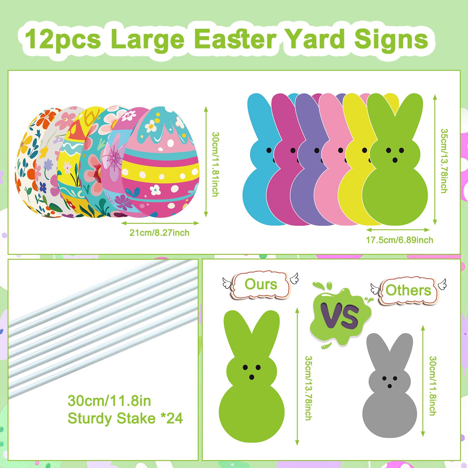 Lynumtw Easter Egg yard sign vibrant design