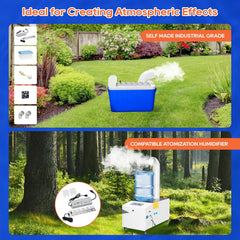 Lynvire Ultrasonic Mist Maker Fogger 12 Heads in garden setting