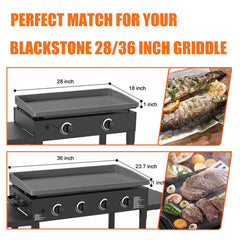 Lyonbi Silicone Griddle Mat displayed on a Blackstone griddle