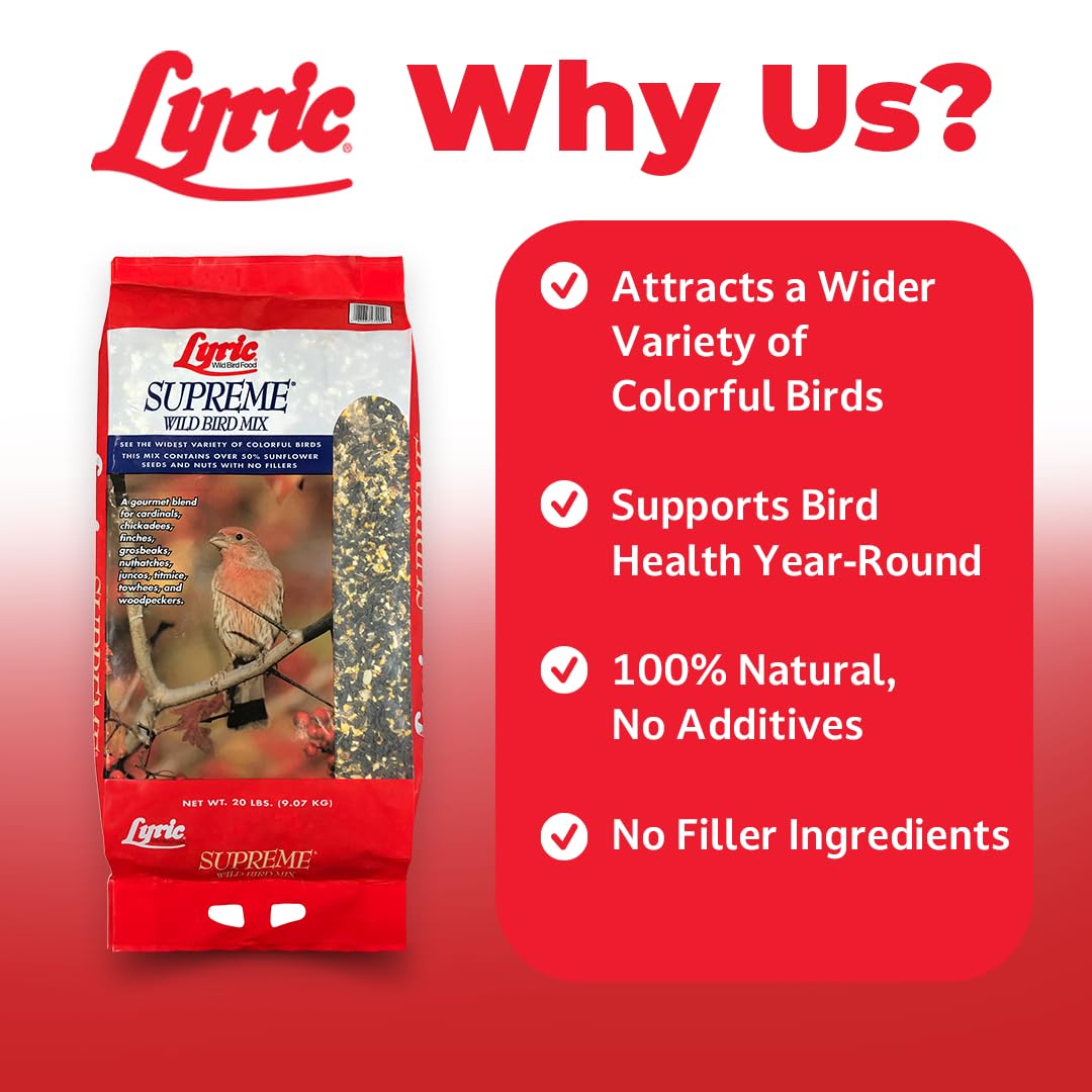 Lyric Wild Bird Seed bag with various seeds