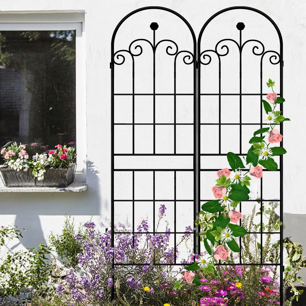 LZRS metal trellis decorative design with climbing flowers