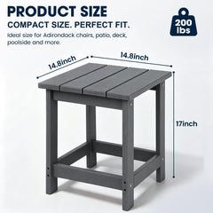 LZRS outdoor side table grey with textured finish