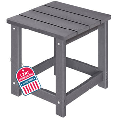 LZRS Patio Side Table grey HDPE material front view