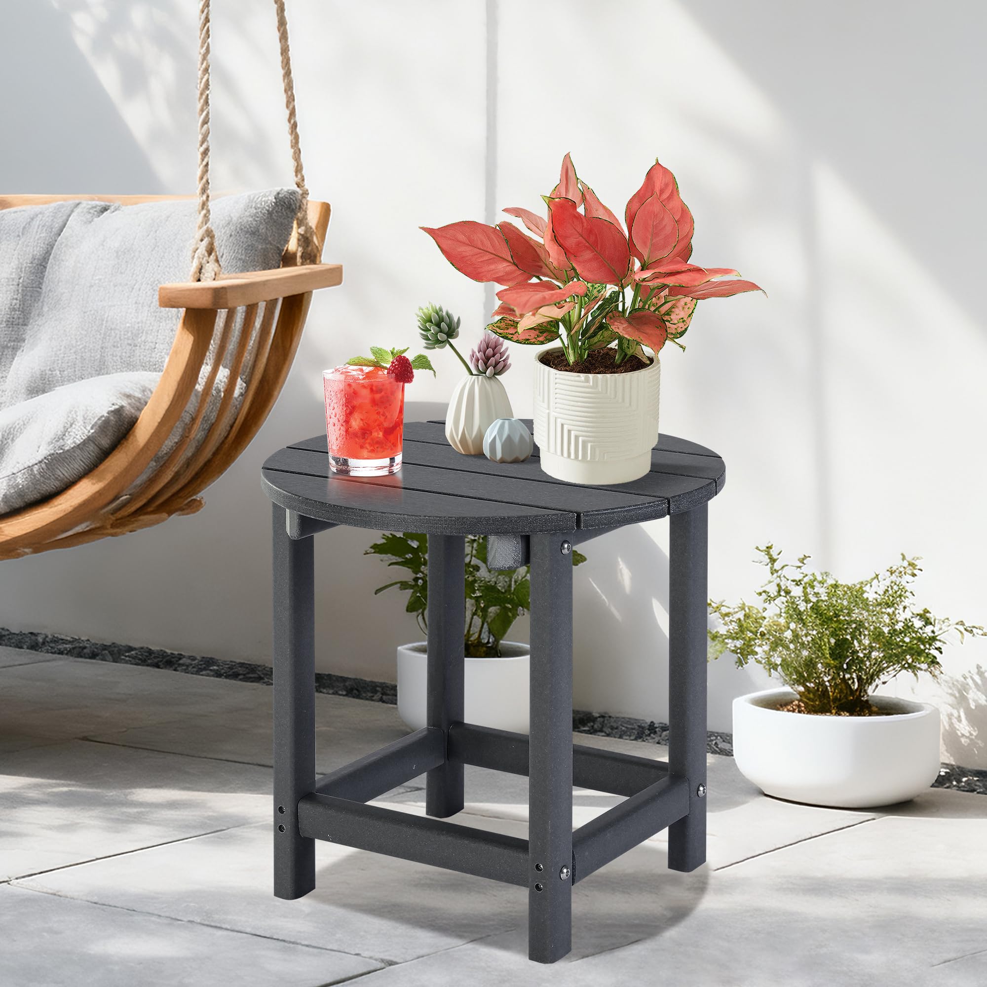 LZRS Round Adirondack Patio Side Table assembly guide