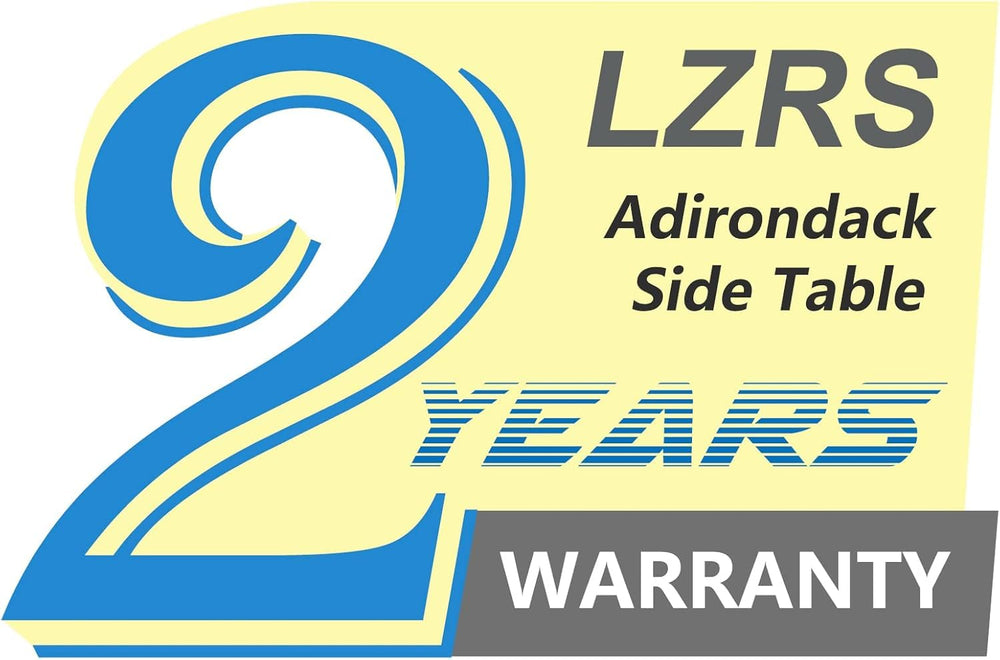 LZRS Round Adirondack table with drinks on a deck