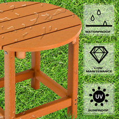 LZRS Round Table with flowers on it, outdoor setting