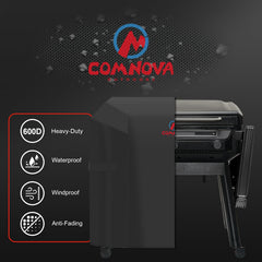 M COMNOVA Grill Cover showing adjustable Velcro straps