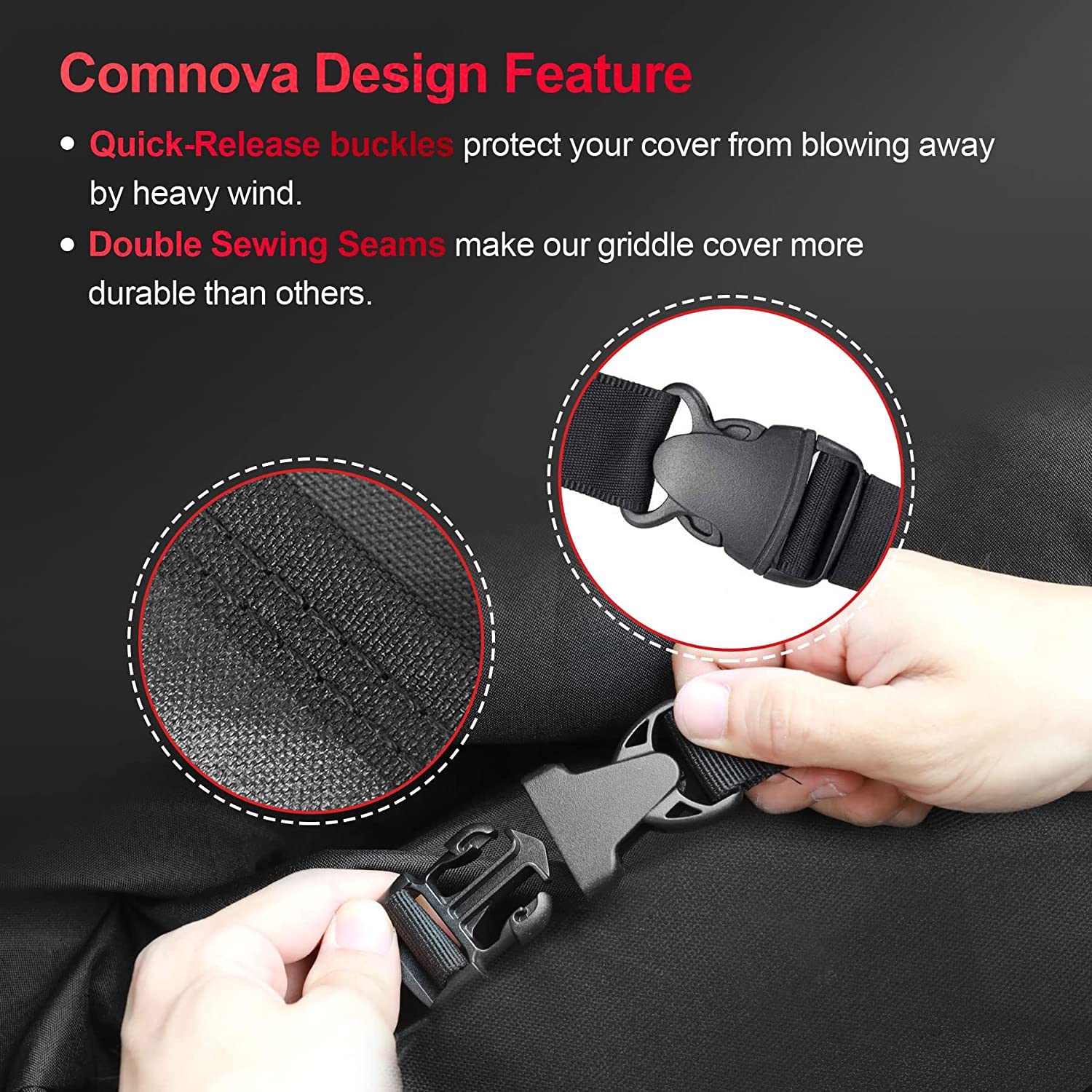 M COMNOVA OUTDOORS Griddle Cover showing waterproof material