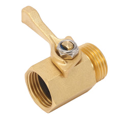 M MINGLE 3/4 inch Brass Garden Hose Shut Off Valve side view