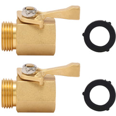 M MINGLE Brass Garden Hose Shut Off Valve large ergonomic handle