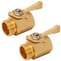 M MINGLE Heavy Duty Brass Garden Hose Shut Off Valve front view