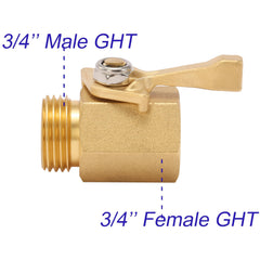 M MINGLE Heavy Duty Brass Garden Hose Shut Off Valve with washer
